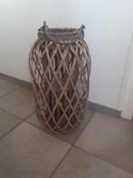 apart rieten groot windlicht - met glazen binnenpot - 50 cm, Huis en Inrichting, Ophalen, Zo goed als nieuw
