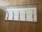 Wandkapstok mdf hoogglans wit 5 x rvs dubbelle haak, Huis en Inrichting, Woonaccessoires | Kapstokken, Wandkapstok, Overige materialen