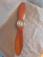 Retro, vintage houten vliegtuig propeller, barometer, Verzamelen, Ophalen of Verzenden