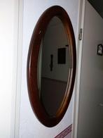 Mooie ovale eiken spiegel, Minder dan 100 cm, Gebruikt, Ophalen of Verzenden, Ovaal