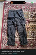 Zwarte Uniqlo Parachute Broek Maat L, Maat 52/54 (L), Uniqlo, Zwart, Ophalen of Verzenden