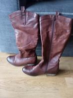 Bruine leren laarzen maat 38, Kleding | Dames, Schoenen, Ophalen of Verzenden, Gedragen, Bruin, Hoge laarzen