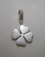 Zilveren afneembare hanger klaver 4 nr.372, Sieraden, Tassen en Uiterlijk, Kettinghangers, Verzenden, Zo goed als nieuw, Kruis of Symbool
