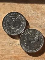 Zilveren Morgan Dollar - 1884. Twee stuks, Ophalen of Verzenden, Noord-Amerika, Losse munt, Zilver