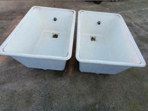 2x mooie polyester vijver bak 220 lang 155 breed 115 hoog, Tuin en Terras, Vijver-toebehoren, Gebruikt, Vijverbak, Ophalen