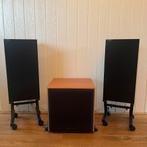 Kef C30  inclusief standaards met Mordaunt subwoofer, Audio, Tv en Foto, Luidsprekers, Gebruikt, Subwoofer, 120 watt of meer, Ophalen