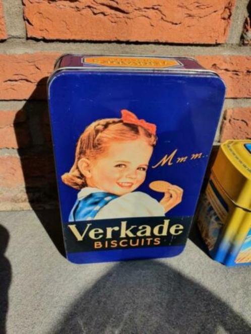 Diverse antieke Verkade blikken vanaf €4,50 p/st 10 voor €30, Verzamelen, Blikken, Zo goed als nieuw, Koek(jes), Verkade, Ophalen of Verzenden