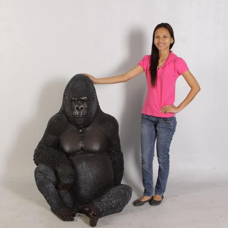 Gorilla 115 cm - gorilla beeld op ware grootte, Verzamelen, Dierenverzamelingen, Nieuw, Overige typen, Ophalen