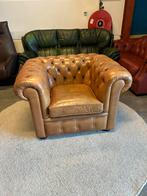 Cognac kleur chesterfield fauteuil stoel cognac leer ZGAN, Huis en Inrichting, Fauteuils, 2871SK, Klassieke, Mariansoliak8@gmail.com