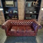 Originele Chesterfield bank 3-zits cloudy rood, Huis en Inrichting, Banken | Bankstellen, Chesterfield, Driepersoons, Ophalen of Verzenden