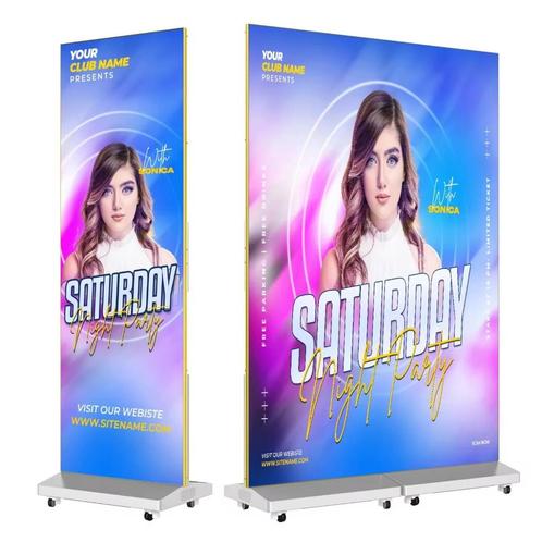 DJLicht led display klapbaar zuil Reclamezuil 192cm hoog GOB, Muziek en Instrumenten, Licht en Laser, Nieuw, Overige typen, Geluidgestuurd
