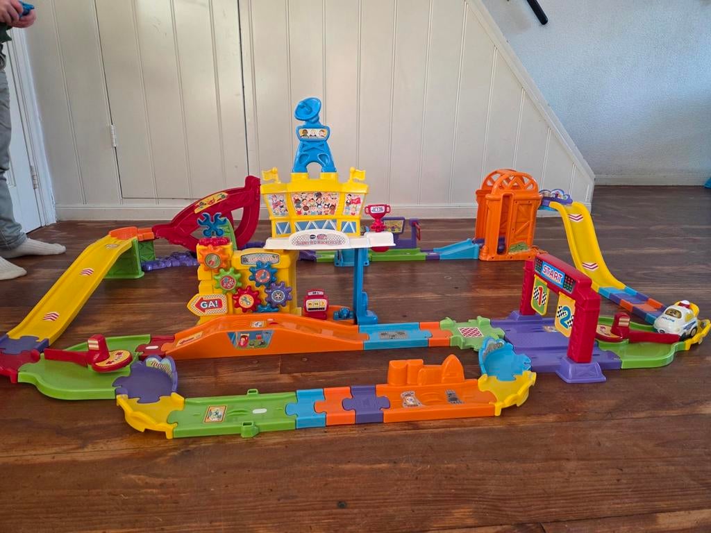VTech Toet Toet Auto's Super RC Racecircuit + Auto's, Kinderen en Baby's, Speelgoed | Vtech, Ophalen of Verzenden, Gebruikt, 2 tot 4 jaar