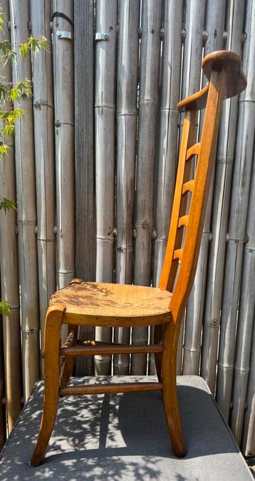 Prachtige Vintage ladderback stoel MICH. DEGANDT beschikbaar voor biedingen