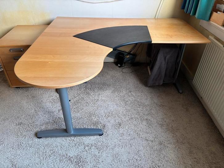 IKEA Bureau Galant met ladeblok, Huis en Inrichting, Bureaus, Gebruikt, Bureau, Ophalen