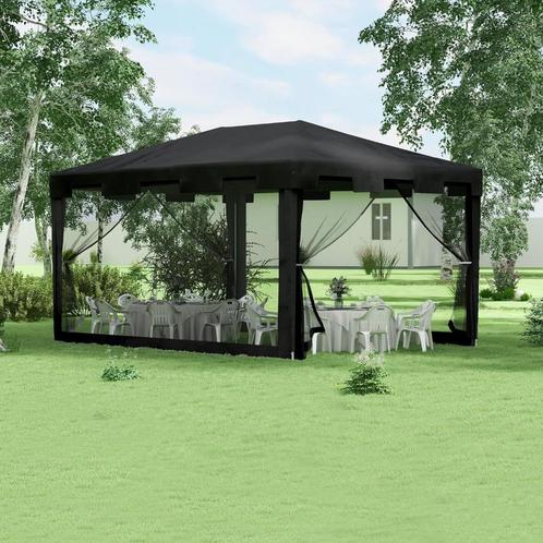 Paviljoen Prieel Partytent 3x4m Incl. Mosquito Net Antraciet, Tuin en Terras, Partytenten, Nieuw, Partytent, Ophalen of Verzenden