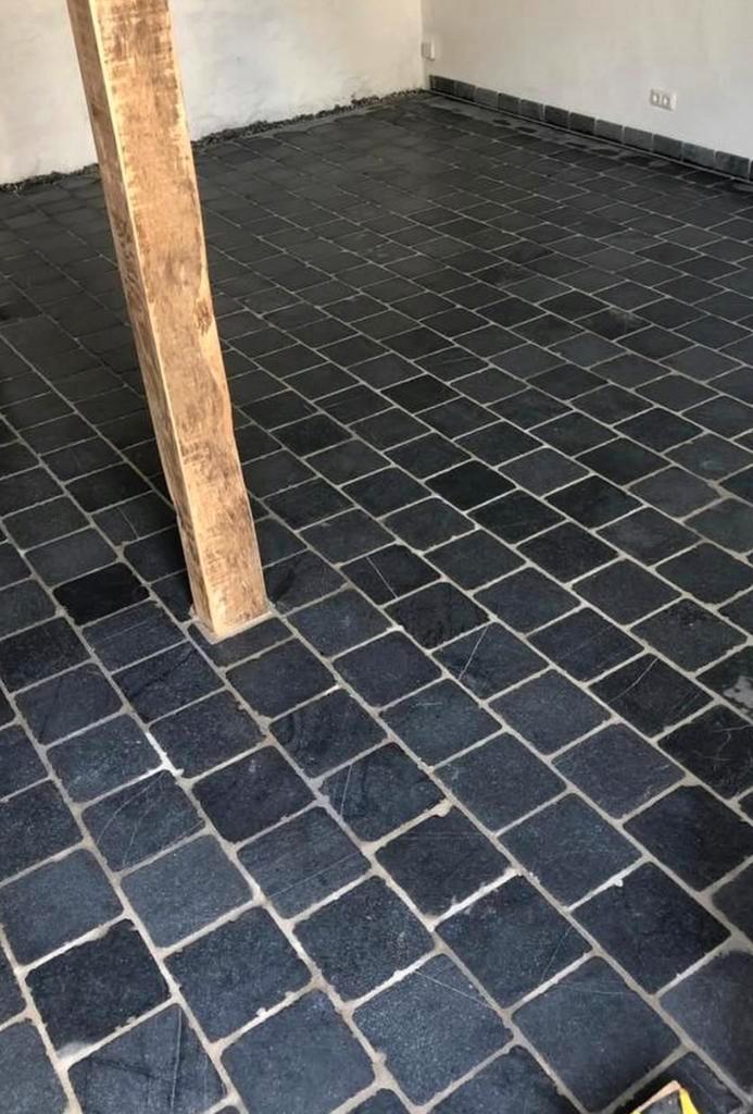 Oude estrikken hardsteen antieke tegels natuursteen, Huis en Inrichting, Stoffering | Vloerbedekking, Nieuw, Parket, 75 m² of meer