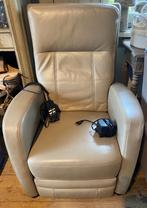 Elektrische Relax zetel in leder, Huis en Inrichting, Leer, 75 tot 100 cm, Zo goed als nieuw, 50 tot 75 cm