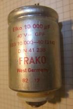 Condensator Frako 10.000 uF - 40VDC, Ophalen of Verzenden, Gebruikt
