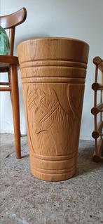 Pracht vintage licht eiken paraplubak  houtsnijwerk paard, Huis en Inrichting, Woonaccessoires | Paraplubakken, Ophalen of Verzenden