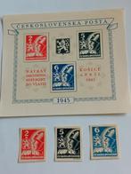 Tsechoslowakije postzegels 1945, Ophalen of Verzenden, Buitenland
