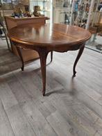 Belgische Uitklaptafel Rond - 110/150cm, Huis en Inrichting, Tafels | Eettafels, Gebruikt, Rond, Vier personen, Overige houtsoorten
