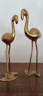 Koppel koper/messing flamingo's., Ophalen of Verzenden