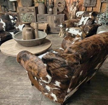koeienhuid landelijk woonaccessoires railwood  beschikbaar voor biedingen