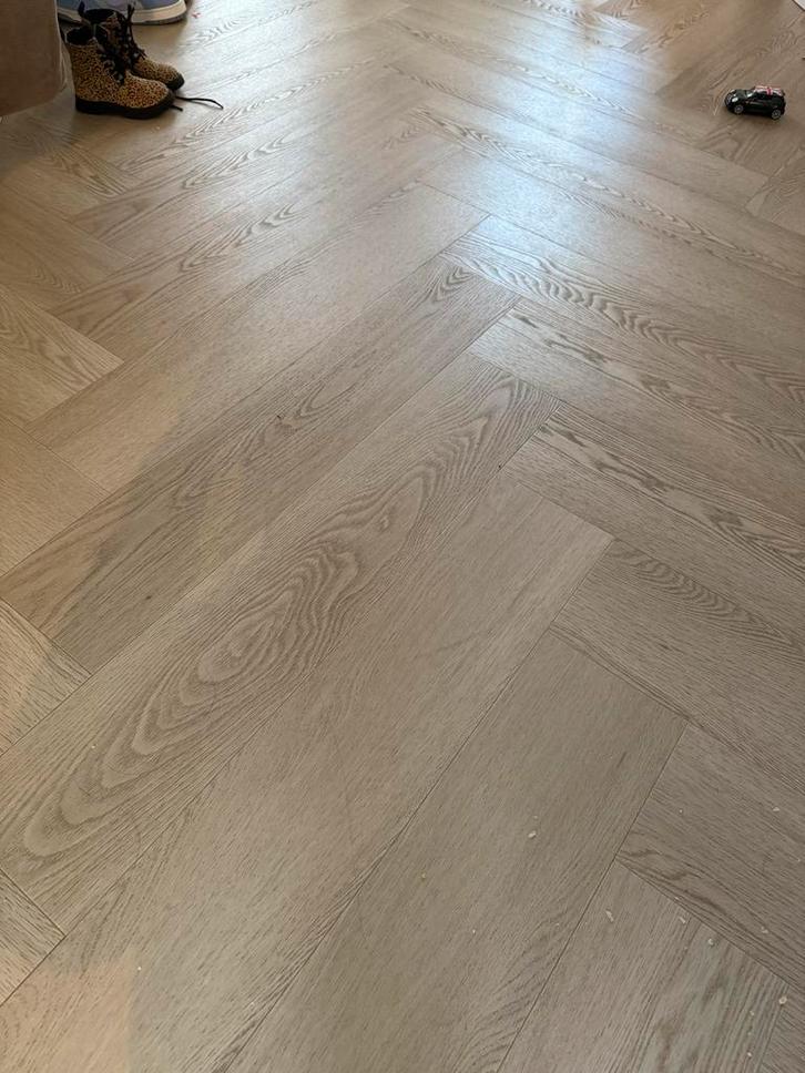Mooie PVC Vloer - Visgraat Motief, Doe-het-zelf en Verbouw, Vloerdelen en Plavuizen, Zo goed als nieuw, Laminaat, Kunststof, 50 tot 150 cm