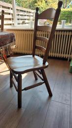 4 eikenhouten stoelen, onverwoestbaar, Huis en Inrichting, Stoelen, Ophalen, Gebruikt, Bruin