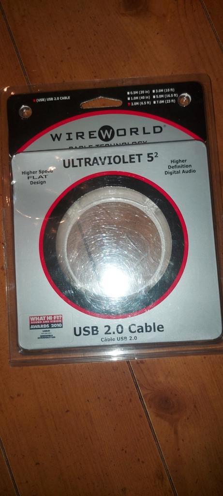 Wireworld ultraviolet 5² usb 2.0, Audio, Tv en Foto, Audiokabels en Televisiekabels, Zo goed als nieuw, Overige kabels, Minder dan 2 meter