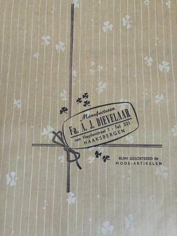 Vintage rol cadeaupapier inpakpapier 50’s-60’s beschikbaar voor biedingen