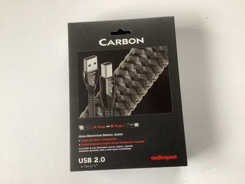 Audioquest Carbon USB A to B. 0,75 m. beschikbaar voor biedingen