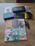 Nintendo Switch met 6 games, hoesje en screenprotector, Spelcomputers en Games, Met 2 controllers, Ophalen of Verzenden, Switch Original
