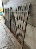 Antiek vol smeedijzeren dubbel hekken landelijke stijl 2m90, Tuin en Terras, Ophalen, Gebruikt, IJzer, Tuinhek