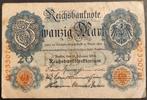 Bankbiljet Duitsland 20 Mark 1914, Verzenden, Duitsland, Los biljet
