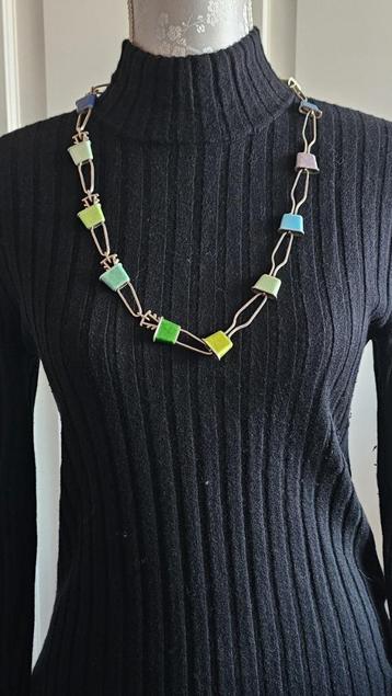 Winfried Kruger halssieraad 1997, geoxideerd zilver-email beschikbaar voor biedingen