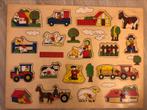 2 houten legpuzzels boerderij, Kinderen en Baby's, Speelgoed | Kinderpuzzels, 10 tot 50 stukjes, Ophalen of Verzenden, 6 maanden tot 2 jaar