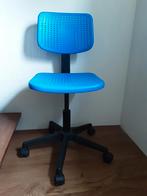 Bureaustoel Ikea blauw, Ophalen, Zo goed als nieuw, Blauw, Bureaustoel