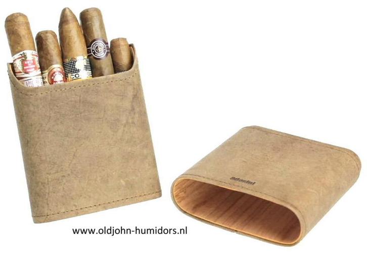 ADORINI   SIGARENKOKER ECHT SUEDE  3-5 SIGAREN sigaar sk05, Verzamelen, Rookartikelen, Aanstekers en Luciferdoosjes, Nieuw, Tabaksdoos of Verpakking