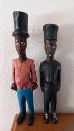 2x afrikaans ? Koloniaal houten beeld., Ophalen of Verzenden