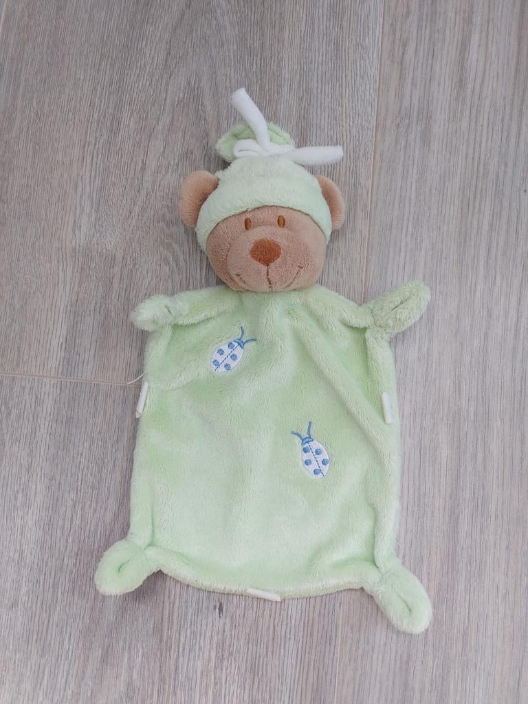 Knuffel knuffeldoekje nicotoy beer groen K9807, Ophalen of Verzenden, Zo goed als nieuw