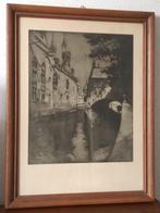 ets - William A. Sherwood (1875-1951) - zicht Brugge, Antiek en Kunst, Kunst | Etsen en Gravures, Ophalen of Verzenden