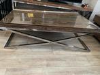 Eric kuster styl richmond salontafel met glasplaat, Huis en Inrichting, Woonaccessoires | Spiegels, Ophalen, Zo goed als nieuw