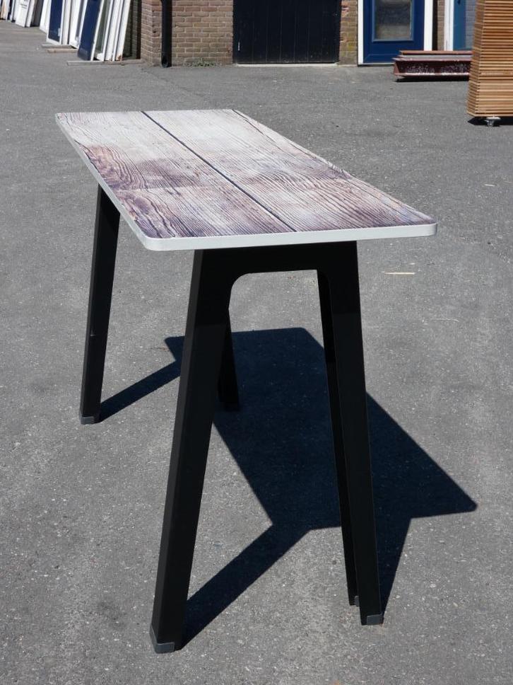 Statafels met metalen onderstel, Huis en Inrichting, Tafels | Statafels, Gebruikt, Ophalen