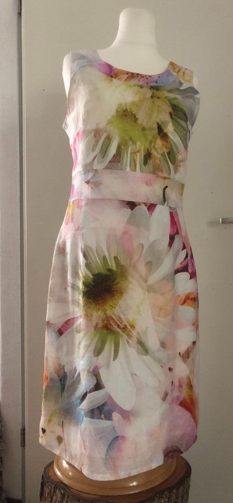 mooie linnen jurk - Venducci - 36 - als nieuw, Kleding | Dames, Jurken, Zo goed als nieuw, Maat 36 (S), Knielengte, Ophalen of Verzenden