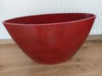 Grote rode ovalen bloempot 58 cm breed/35 cm hoog, Ophalen, Zo goed als nieuw, Overige vormen, Aardewerk