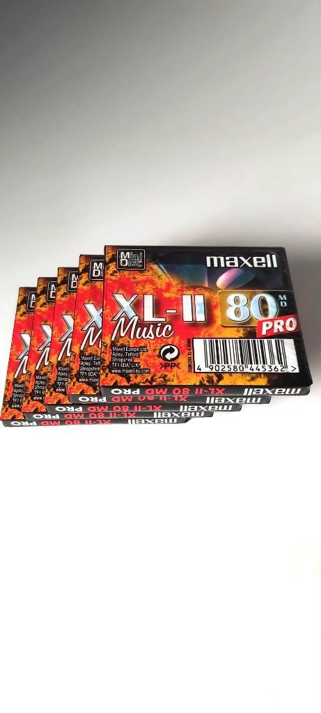 NEW > 5x MiniDisc MAXELL XL-II PRO 80, Audio, Tv en Foto, Walkmans, Discmans en Minidiscspelers, Minidisc-recorder, Ophalen of Verzenden