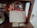Vintage leren handtas Zumpolle, Sieraden, Tassen en Uiterlijk, Tassen | Damestassen, Ophalen, Gebruikt, Beige, Handtas