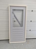 Merbau achter of balkon schuurdeur met kozijn HARDHOUT, Doe-het-zelf en Verbouw, Deuren en Horren, 80 tot 100 cm, Nieuw, Ophalen of Verzenden