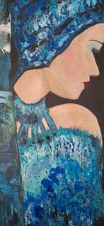 canvas handgeschilderd  schilderij vrouw, Ophalen